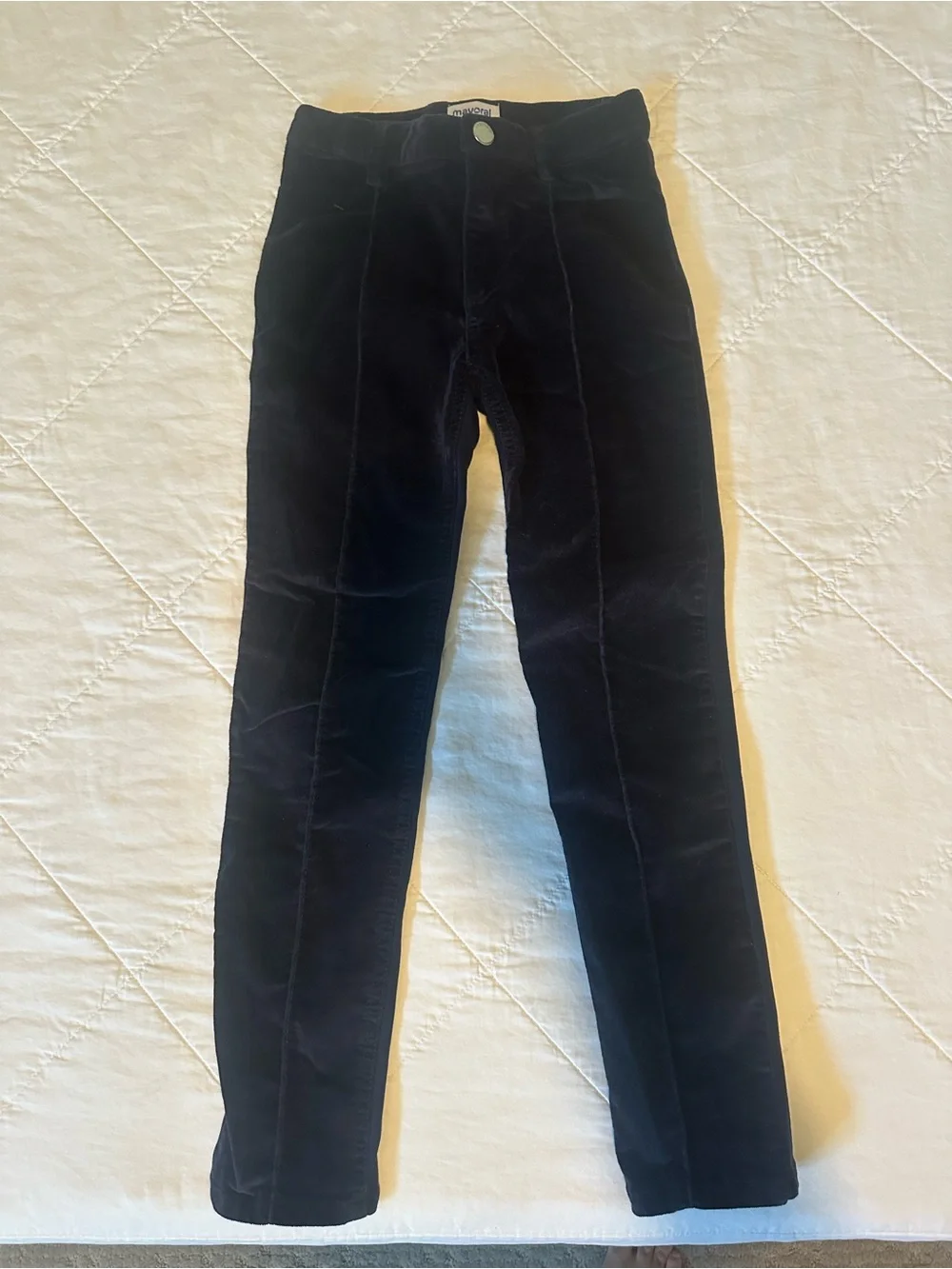 Mayoral Kids Navy Blue Skinny Velvet Jeans- Sz 128/US 7/8
